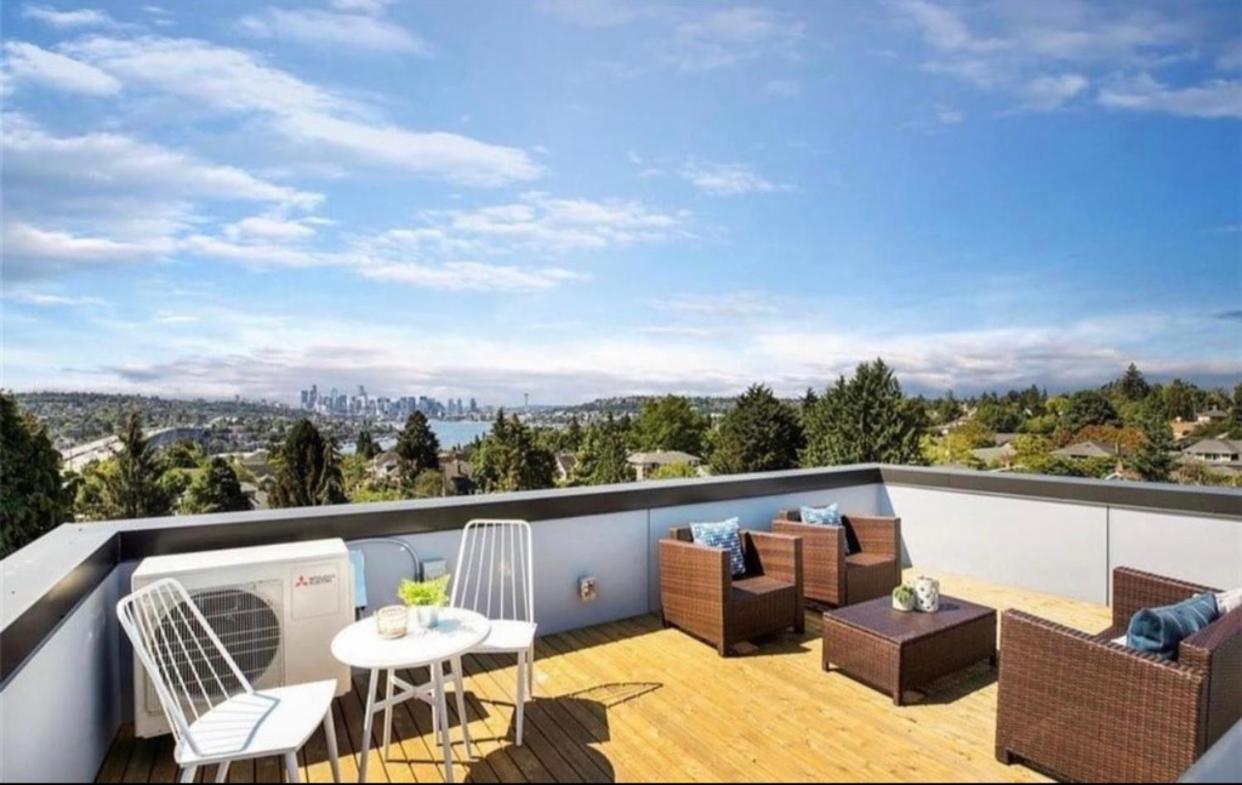 Rooftop Patio With Waterview, Private Garden & Grill 3Br 3Ba- Modern Cityscape Seattle Exterior foto